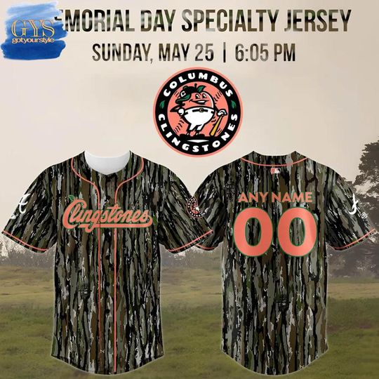 Columbus Clingstones MEMORIAL DAY Baseball Jersey
