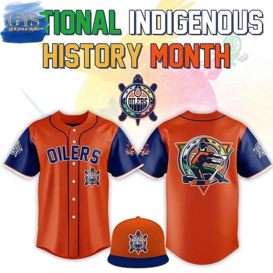 Edmonton Oilers 2025 National Indigenous History Month Baseball Jersey