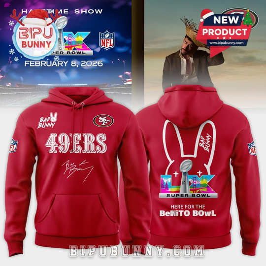 San Francisco 49er Teams  football x Bad Bunny 2026 Super Bowl LX Hoodie