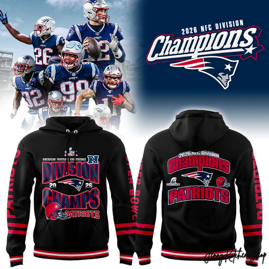 Discover New England Patriots NFC 2026 Champions Hoodie