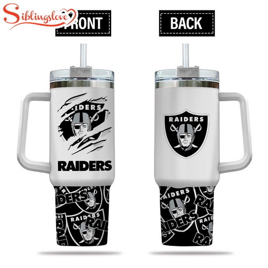Las Vegas Raiders Amazing Logo Team football Tumbler 40Oz