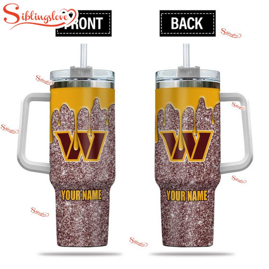 Discover Custom Name Washington Football Team Team Seamless Twinkle Pattern football Tumbler 40Oz