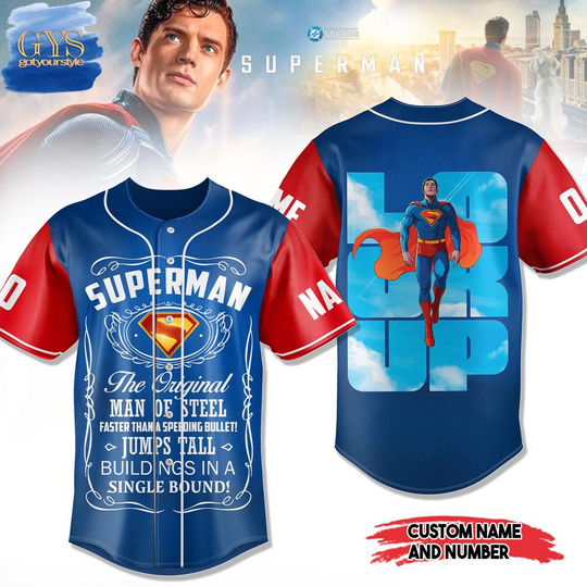 Personalized Superman Look Up Limited Edition Baseball Jersey