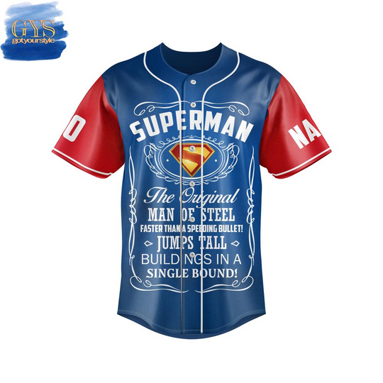 Personalized Superman Look Up Limited Edition Baseball Jersey