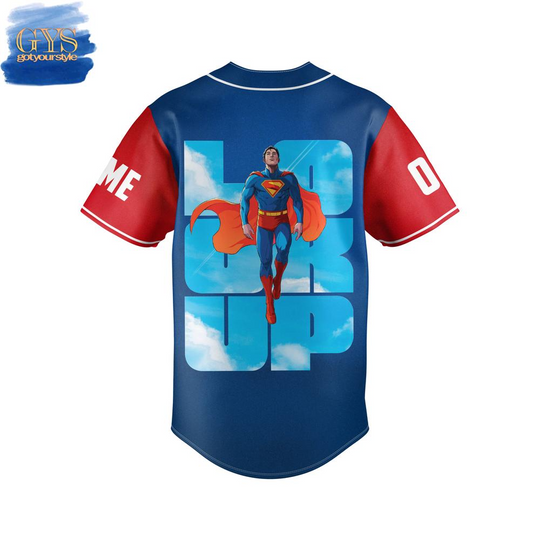 Personalized Superman Look Up Limited Edition Baseball Jersey