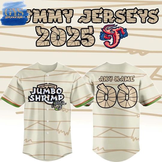 Jacksonville Jumbo Shrimp 2025 Mummy Limited Edition Baseball Jersey