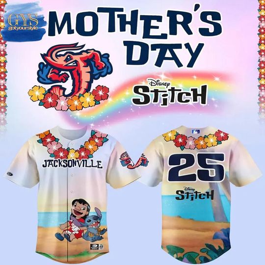 Jacksonville Jumbo Shrimp x Lilo & Stitch Limited Edition Baseball Jersey