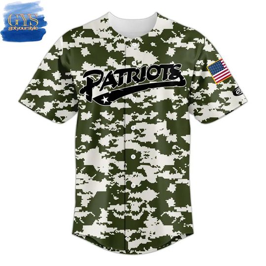 Discover Somerset Patriots Military Appreciation Night Camo Baseball Jersey