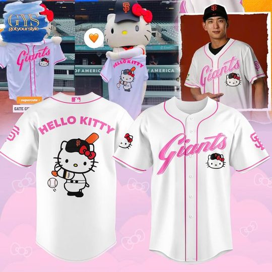 Special New San Francisco Giants x Hello Kitty Limited Edition Baseball Jersey