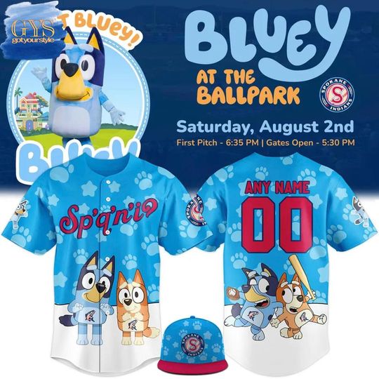 Spokane Indians BlueyDad Limited Edition Baseball Jersey
