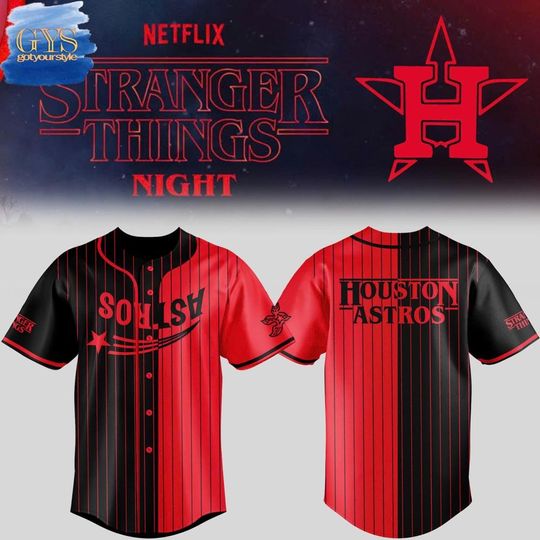 Stranger Things x Houston Astros Limited Edition Baseball Jersey