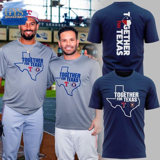Together for Texas 2025 Navy T-Shirt v2, Baseball Lover Shirt, Gameday Outfit