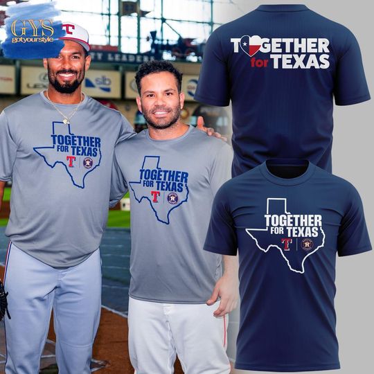 Together for Texas 2025 Navy T-Shirt v3, Baseball Lover Shirt, Gameday Outfit