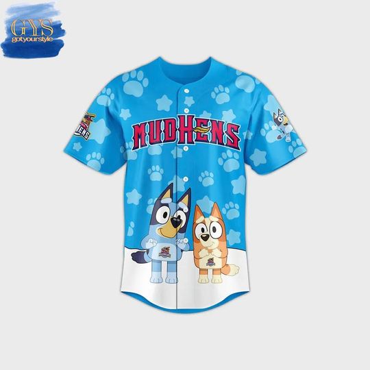 Personalized Toledo Mud Hens x BlueyDad Baseball Jersey
