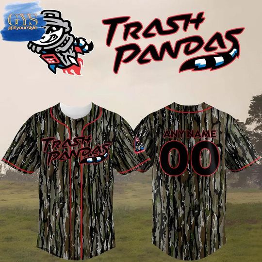 Trash Pandas Memorial Day Limited Edition Camo Baseball Jersey
