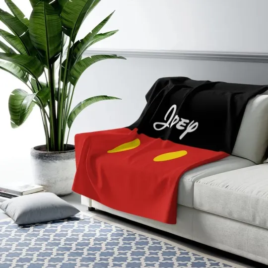 Discover Personalized Disney Mickey Mouse Costume Fleece Blanket