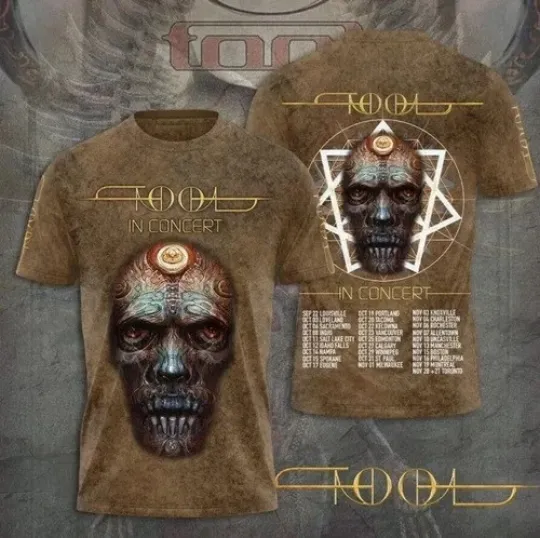 Discover Tool Band Music 3D Tshirt, Concert 2025, Rock And Music Tour Shirt