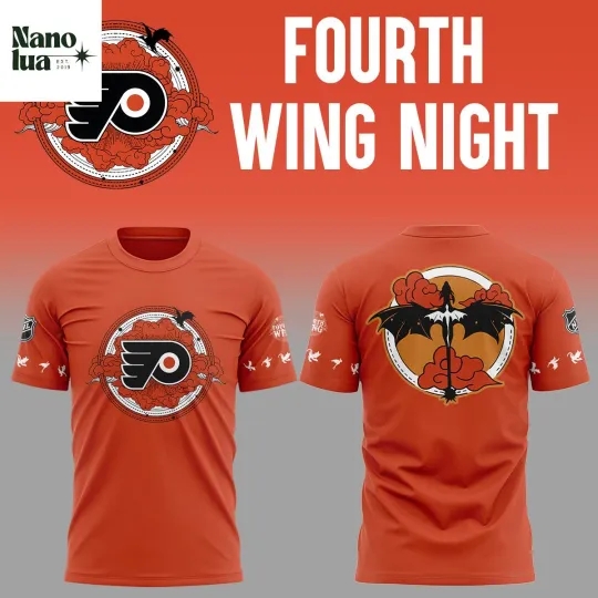 Philadelphia Flyer Fourth Wing Night 2026 Celebrate 3D T-Shirt