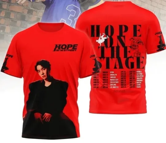 Discover J-Hope , Hope On The Stage Tour 2025 3D T-Shirt
