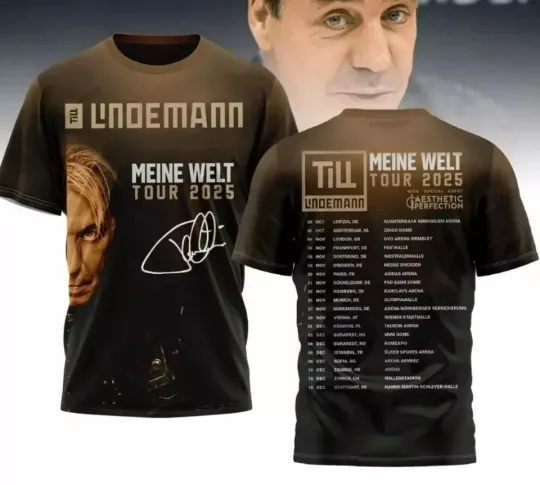 Discover Lindemann Meine Welt Tour 2025 TShirt 3D