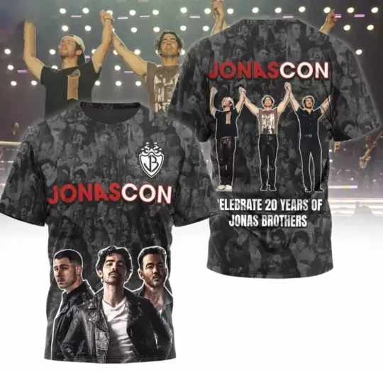 Celebrate 20 Years Of Jonas Brothers 3D T-Shirt