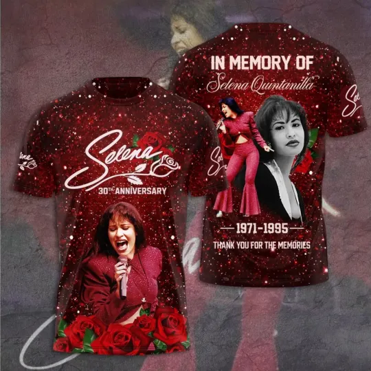 Discover Selenaa 30th Anniversary 3D Shirt S-5XL