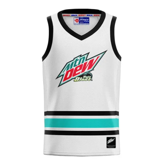Mountain Dew Baja Blast Pro Player White Performance Tank
