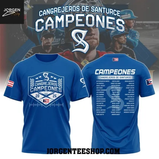 Discover Cangrejero De Santurce Campeon De La LBPRC 2026 3D T-shirt