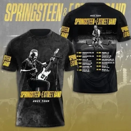 Discover Bruce Springsteen And The E Street Band Tour 2025 3D T Shirt S-5XL