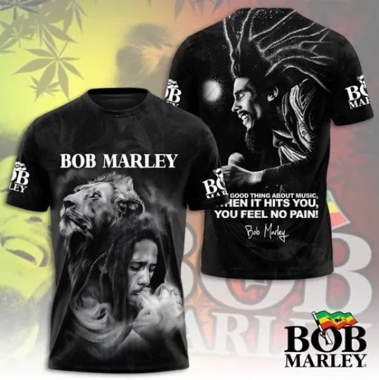 Bob Marley 3D T-Shirt Gift For Fans, Bob Marley T-Shirt