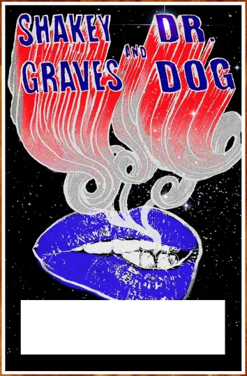 Discover DR DOG | SHAKEY GRAVES Tour 2019 Ltd Ed New RARE Poster +BONUS Rock Folk Poster!