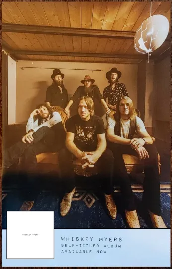 Discover WHISKEY MYERS S/T Ltd Ed New RARE Tour Poster! Country Southern Rock Tornillo