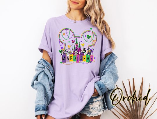 Discover Disney Mardi Shirt, Mickey Friend Tee, Carnival Tee, Mardi Gras Tshirt, Colorful Disney Tshirt, Comfort Colors Tee, Mickey Balloon Tee