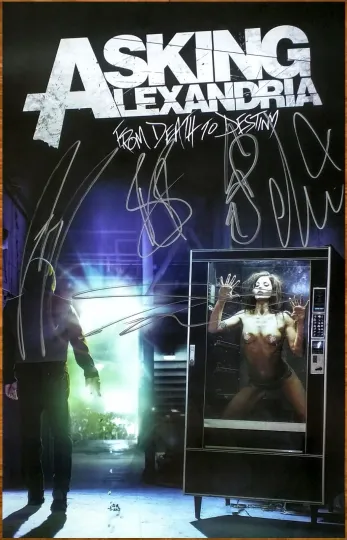 Discover ASKING ALEXANDRIA From Death To Destiny Ltd Ed Signed By All 5 RARE Litho Poster