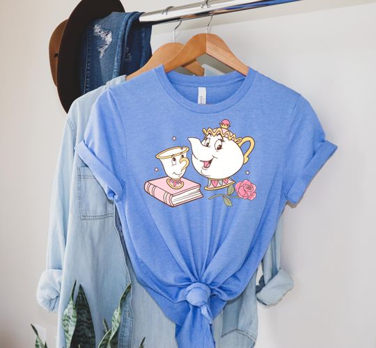 Discover Beauty and the Beast Shirt, Mrs. Potts and Chip Tee, Cute Disney T-shirt, Princess Book Tee
