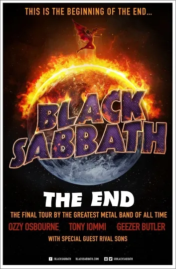 BLACK SABBATH The End Final Tour 2016 Ltd Ed Vertical Poster ozzy osbourne