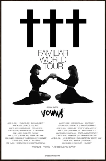 Discover CROSSES Familiar World Tour 2024 Limited Edition Vertical Poster