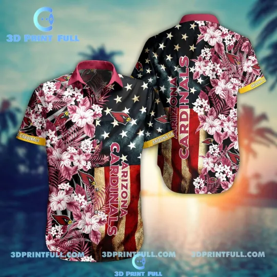 Discover Arizonna Football Flag Flower In Stars Night Hawaiian Shirt