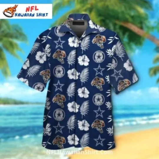 Discover Dallas Football Floral And Football Icon Hawaiian Shirt