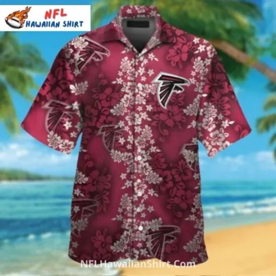 Discover Atlanta Football Classic Floral Pattern Aloha Hawaiian Shirt