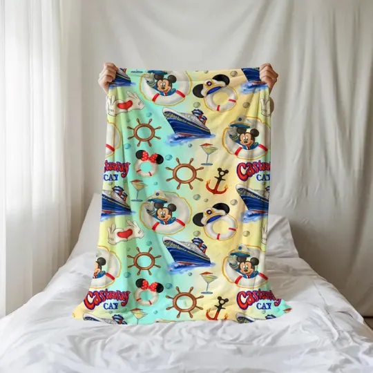 Discover Disney Mickey And Friends Cruise Trip Fleece Blanket