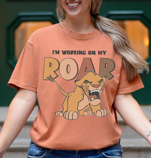 Discover I'm Working On My Roar Simba Shirt, Disneyworld Retro Simba Tee, Disneyland Animal Kingdom Shirt