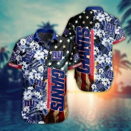 Discover football New York Flag Flower In Stars Night Hawaiian Shirt