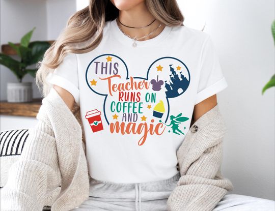 Discover Disney School Teacher T-Shirt, Teacher Appreciation Tee, Mickey Head School Shirt