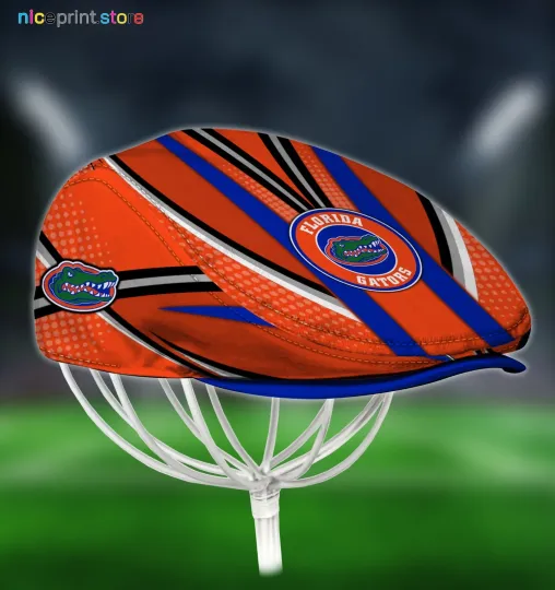 Discover Florida Team Gator*s Jeff Cap Newsboy Cap Flat Golf Driving Hat for Men