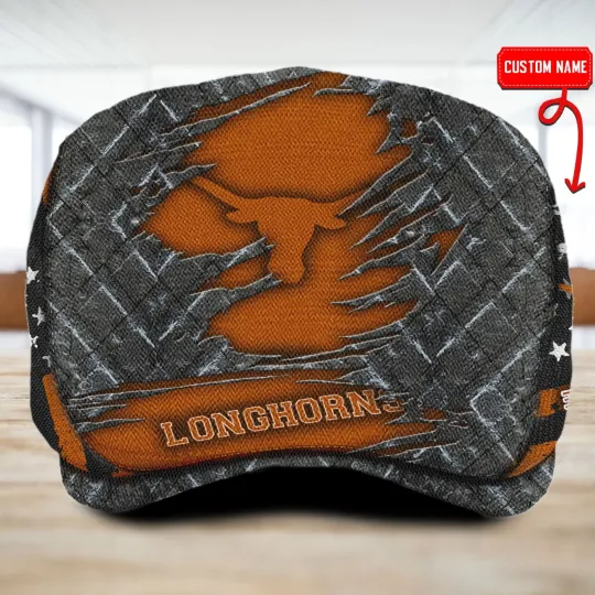 Discover Texa*s Team Longho*rns Jeff Cap N*CAA Golf Cap NCA*A Driving Cap Newsboy Cap
