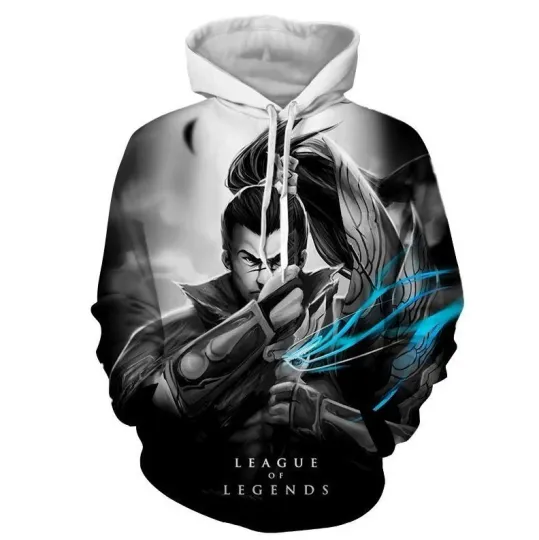 League of Legends Yasuo Swordman 3D Design Hoodie