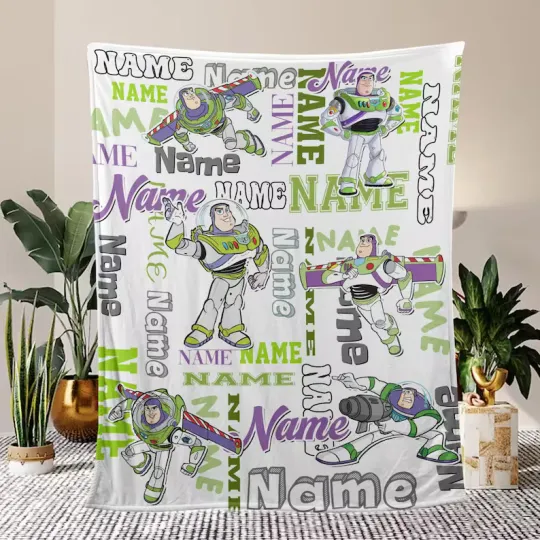 Discover Personalized Toy Story Buzz Lightyear Infinity Fleece Blanket