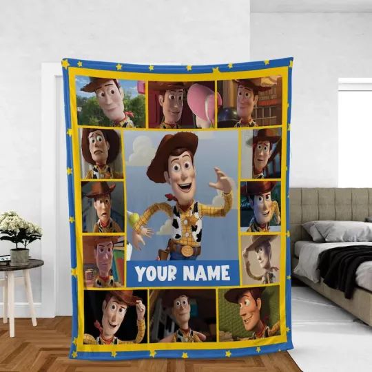 Discover Personalized Toy Story Woody Cowboy Moods Fleece Blanket