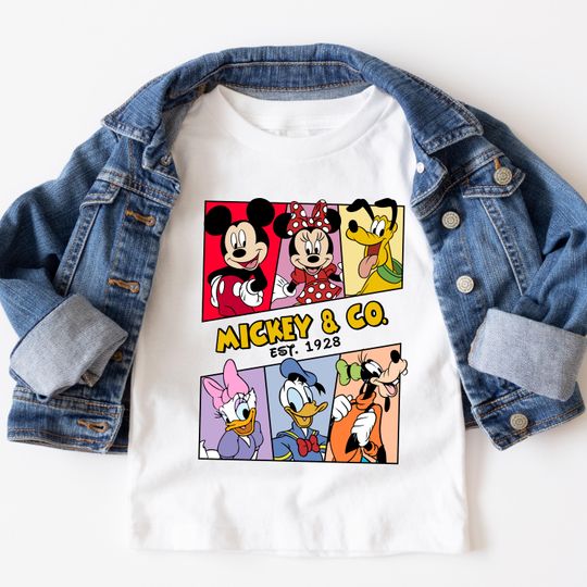 Discover Mickey & Co Est 1928 T-Shirt, Mickey And Friends Baby Bodysuit, Disney Trip Toddler Shirt